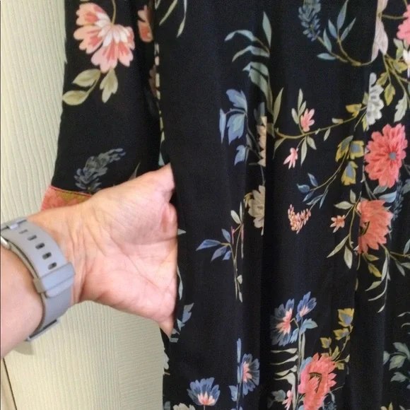 Zara Floral Black Maxi Dress - Picture 11 of 16